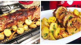 Lomo de Puerco Relleno a la Mexicana  Thanksgiving DayFiestas Navideñas [upl. by Spillihp]