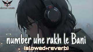 song number uhe rakh le bani song slowedreverb song new bhojpuri song [upl. by Iatnahs]