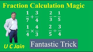 Fraction Calculations quick and Easy Tips for Effortless math tricks [upl. by Kcirtapnaes]