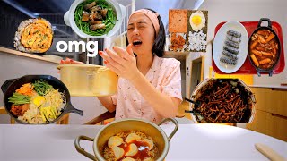 ONLY Cooking KOREAN FOOD for a WEEK [upl. by Ashil]