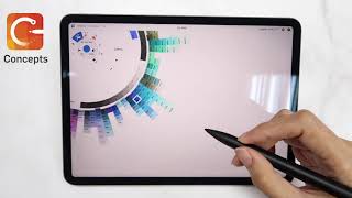 Adonit Note stylus use on Concepts APP [upl. by Oetsira]