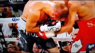 Andre Ward knocks out Kovalev with illegal low blow [upl. by Nosreme]