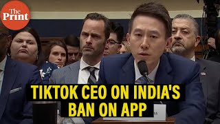 Lot of risks hypothetical TikTok CEO Shou Zi Chew Read on India ban on the app [upl. by Nitnilc940]