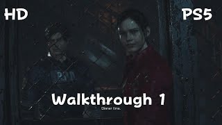 RESIDENT EVIL 2 Claire story walkthrough 1 [upl. by Grier]