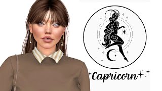 Capricorn Sim  Sims 4 CAS  CC Folder amp Sims Download [upl. by Anelav]