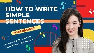 writing of 5 simple sentences  cursive writing for beginners handwriting [upl. by Eelatsyrc]