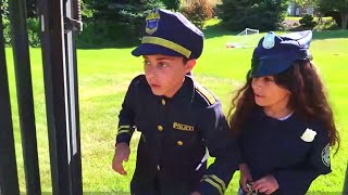 Heidi and Zidane play funny stories with Police officer [upl. by Nnod]