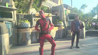 8232024 Disney California Adventure Park  Guardians of the Galaxy Awesome Dance Off w DEADPOOL [upl. by Larner440]