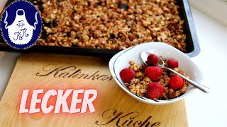 Bananen  Hafer  Nuss  Granola selber zubereiten [upl. by Tal]