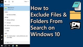 How to Exclude Files amp Folders From Search on Windows 10 [upl. by Mcdade]