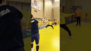 Handball Goalkeeper Shooting WarmUp Ideas From Two Wide Positions [upl. by Ettena]