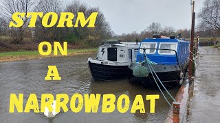 Storm On A Narrowboat Wind Rain and FLOODS [upl. by Renfred469]