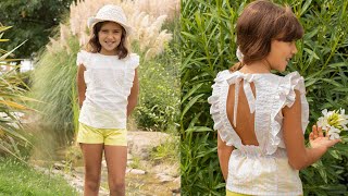 Blusa con lazo en espalda REVISTA PATRONES INFANTILES nº 25 [upl. by Aeht]