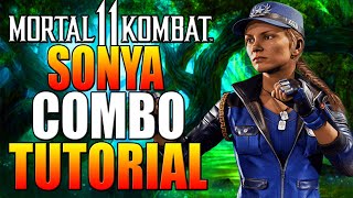 Mortal Kombat 11 Sonya Combos  Mortal Kombat 11 Sonya Combo Tutorial Daryus P [upl. by Ahsiekim]