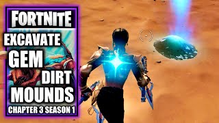 Excavate Gem Fragments Inside Dirt Mounds  Shanta Quest  Fortnite Chapter 3 Season 1 [upl. by Herriott]