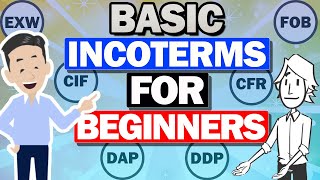 Explained about basic INCOTERMS for beginners EXWFOBCFRCIFDAPDDP [upl. by Davina]