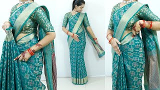 How to make saree perfect pleats for wedding  saree draping step by step for beginners [upl. by Bakki328]