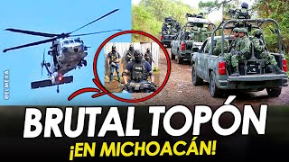 ¡¡LOS HIZO PEDAZOS HELICÓPTERO ARTILLADO se ENFRENTA a MAFIOSOS en APATZINGÁN [upl. by Olenolin]