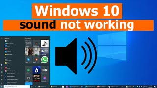 Windows 10 Sound Not Working [upl. by Ahtiekahs]