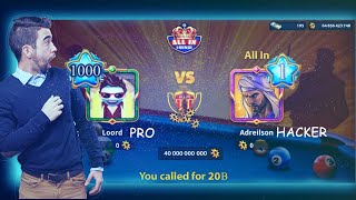 noob vs pro vs hacker  ALL IN TABLE  8Ball Pool MC [upl. by Eirrahs816]