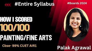 Entire syllabus of Fine arts  Topper strategy  cbse class12 class10 boardexam [upl. by Acenahs]