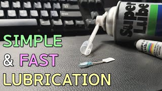 Simple Way to Lubricate a Mechanical Keyboard  SuperLube Spray Lubricant amp Grease SUB [upl. by Enomrej]