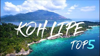 KOH LIPE  TOP 5 Beach  LA plage secrète  4K DRONE Ko Lipe Thailande  English SUBS [upl. by Acirem310]