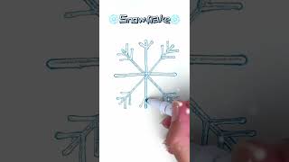 Snowflake easy drawing Christmas is coming let it snow kids snow snowflake easydrawing [upl. by Ezirtaeb101]