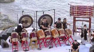 Shinnyo Daiko Lantern Floating Hawaii 20140526 [upl. by Anihpled266]