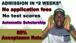 Admission in quot2 weeksquot plus Automatic Scholarship  Apply for free [upl. by Ahtebat]