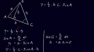 Arealet af en vilkårlig trekant [upl. by Lohman806]