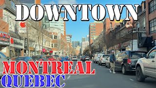 Montreal  Quebec  Canada  4K Downtown Drive [upl. by Econah491]