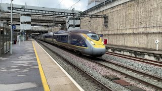 Class 374 Eurostars passing Stratford International slowly  091024 [upl. by Joerg]