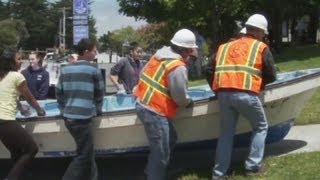 Boat that drifted to Calif after tsunami returned to Japan [upl. by Perice860]