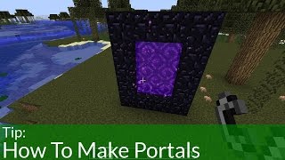 How To Make Portals in Minecraft [upl. by Ecinerev]