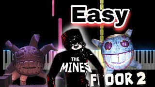 All Theme Songs From DOORS Floor 2 The Mines Easy on Piano [upl. by Lisette56]