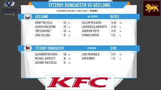 Victorian Premier Cricket  Kookaburra Mens Seconds  Round 4  Fitzroy Doncaster v Geelong  Day 1 [upl. by Rooker]