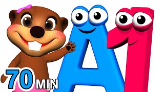 ABCs 123s  More  Alphabet Numbers Nursery Rhymes  Kids Learn 3D Cartoons by Busy amp Baby Beavers [upl. by Connors]