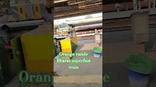 Orange vande Bharat superfast train train railway funny [upl. by Anaela]