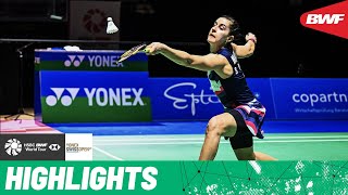 Top seed Carolina Marin faces off against Tomoka Miyazaki [upl. by Adiraf]