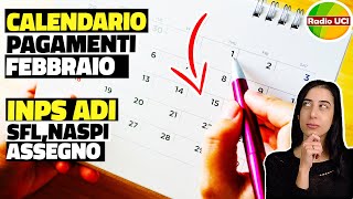 Calendario PAGAMENTI inps Febbraio 2024 Assegno di Inclusione SFL NASPI Carta Acquisti AUU [upl. by Aekim]