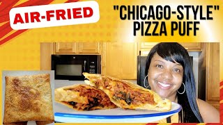 S7 E8 CHICAGOSTYLE AIRFRIED VEGAN PIZZA PUFF vegan pizzapuff Chicago quickandeasy fyp [upl. by Wolf235]