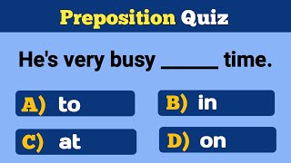 PREPOSITION QUIZ  PREPOSITION  PREPOSITION EXERCISE  GRAMMAR TEST Part 14 [upl. by Uhp]