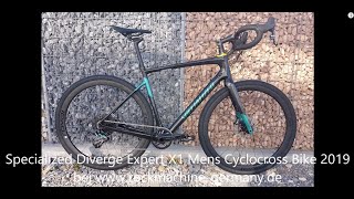 Specialized Diverge Expert X1 FACT 9r Carbon Sram Force 1 Roval C38 Disc Mens Cyclocross Bike 2019 [upl. by Ytima]