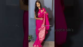 Satine silk sarees cost 2999saree [upl. by Abbotsen413]