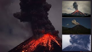 Reventador Volcano Volcan Reventador Nighttime explosive eruptions eject glowing lava bombs [upl. by Corene613]