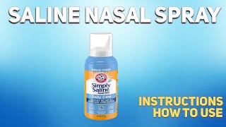 Saline Nasal Spray how to use How and when to take it How to make your own nasal spray [upl. by Forest]