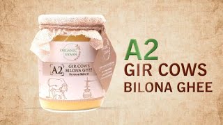 Organic Gyaan A2 Gir Cow Ghee  Vedic Bilona Method  GrassFed Cultured Ghee [upl. by Jill765]