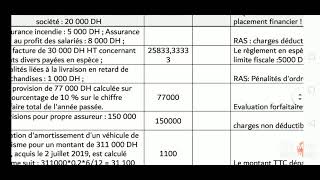 Exercice Corrigé IS  réintégration déductions régularisations IS calculs des pénalités [upl. by Sonny]