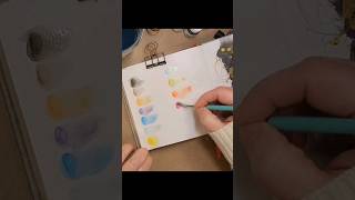 Distress Pencils Swatching 365daysofart watercolorpainting drawing shortsart shorts [upl. by Nnyleuqcaj]